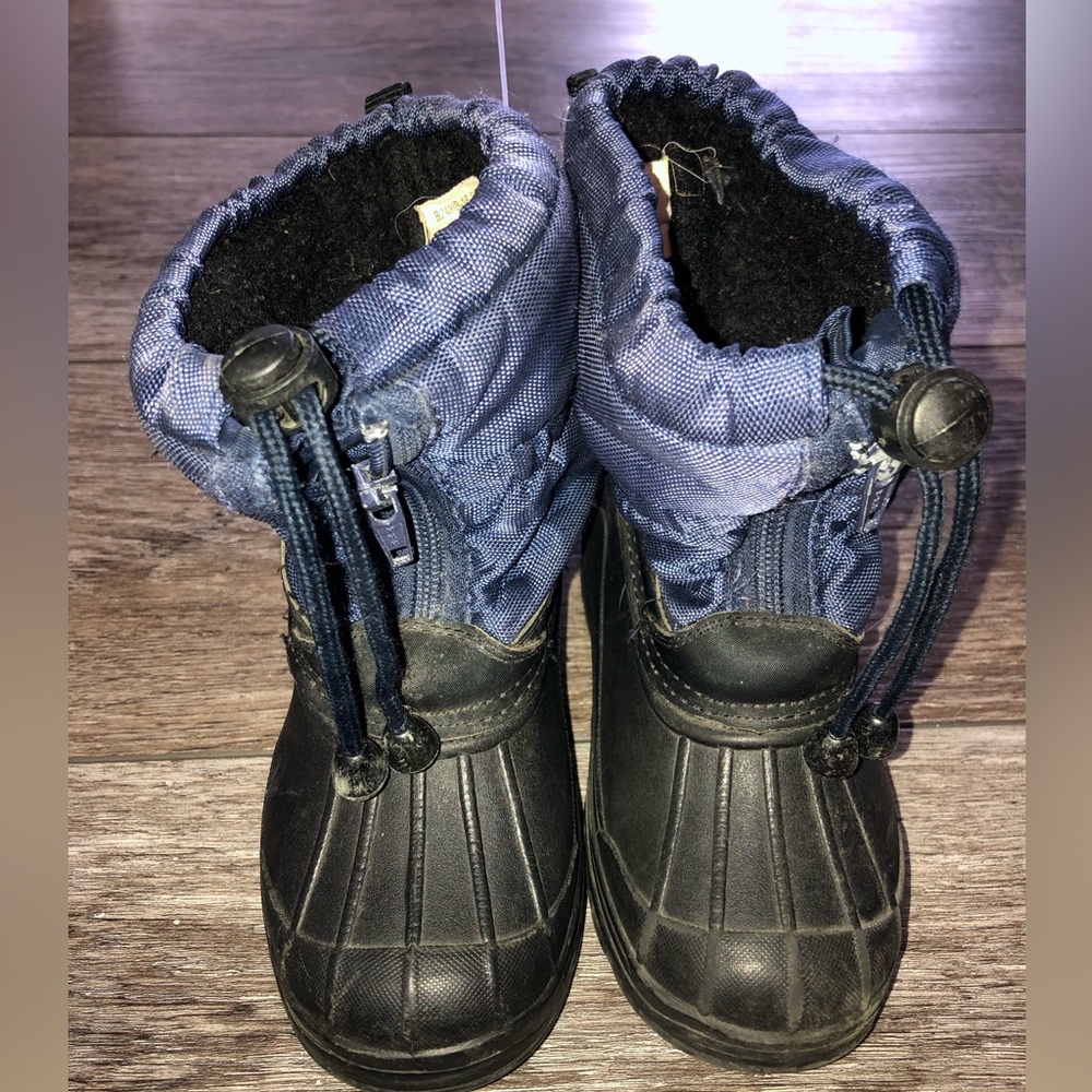Kids Waterproof Snow Boots - Black and Blue